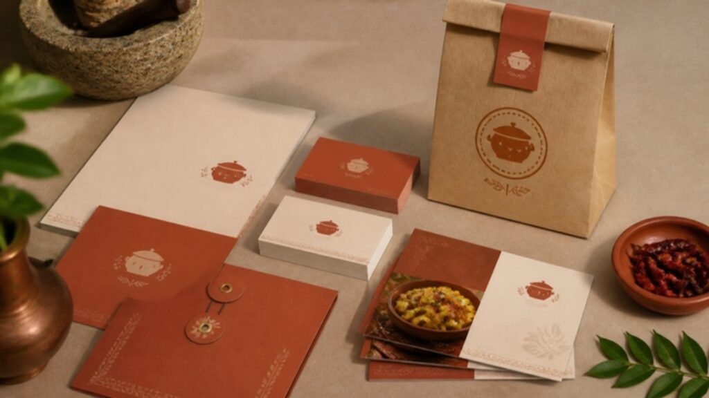 Terracotta kitchen brand stationery set